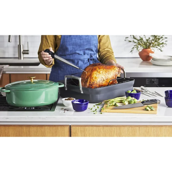 ZWILLING Roasting Pans*Aluminum, Non-Stick, Rectangular, Hard Anodized Roaster Pan Black Matte