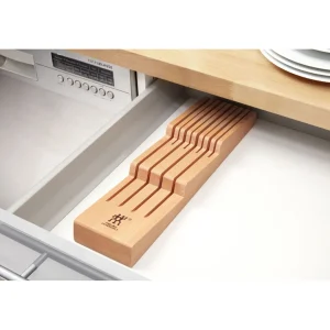 ZWILLING Empty Knife Blocks*Beechwood, In-Drawer Knife Organizer Brown