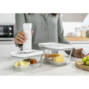 ZWILLING Vacuum Accessories*Drip Tray Set For Glass Containers, Medium/Large / 2-Pc White