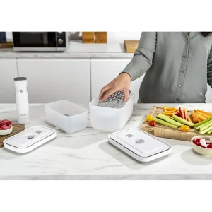 ZWILLING Vacuum Accessories*Drip Tray Set For Plastic Containers  , Medium/Large / 2-Pc Grey