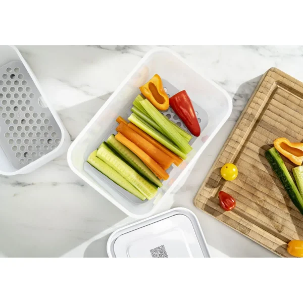ZWILLING Vacuum Accessories*Drip Tray Set For Plastic Containers  , Medium/Large / 2-Pc Grey