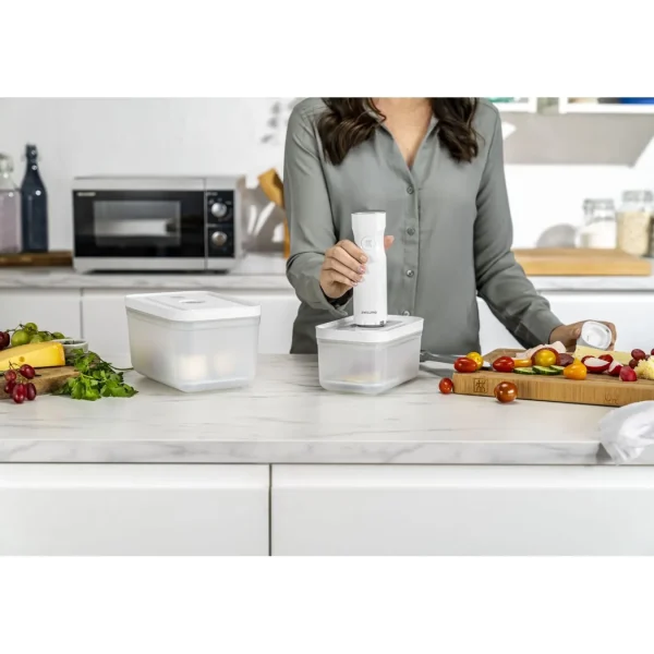 ZWILLING Vacuum Accessories*Drip Tray Set For Plastic Containers  , Medium/Large / 2-Pc Grey