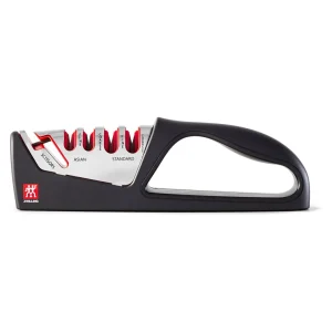 ZWILLING Knife Sharpeners*Four Stage Knife Sharpener With Shear Sharpener Black Matte