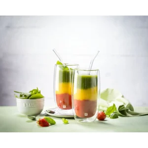ZWILLING Straws*Glass Straw - Clear - Bent Set Transparent