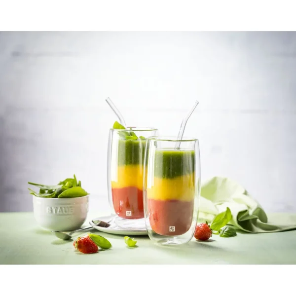 ZWILLING Straws*Glass Straw - Clear - Bent Set Transparent