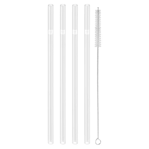 ZWILLING Straws*Glass Straw - Clear - Straight Set Transparent