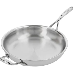 DEMEYERE Skillets*11-Inch, 18/10 Stainless Steel, Proline Fry Pan With Helper Handle Silver