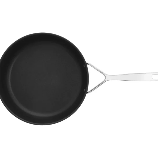 DEMEYERE Skillets*11-Inch, Aluminum, Non-Stick, Deep Fry Pan Silver-Black