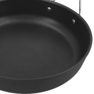 DEMEYERE Skillets*11-Inch, Aluminum, Non-Stick, Deep Fry Pan Silver-Black