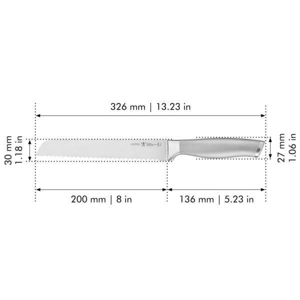 HENCKELS Bread Knives*8-Inch, Bread Knife Silver