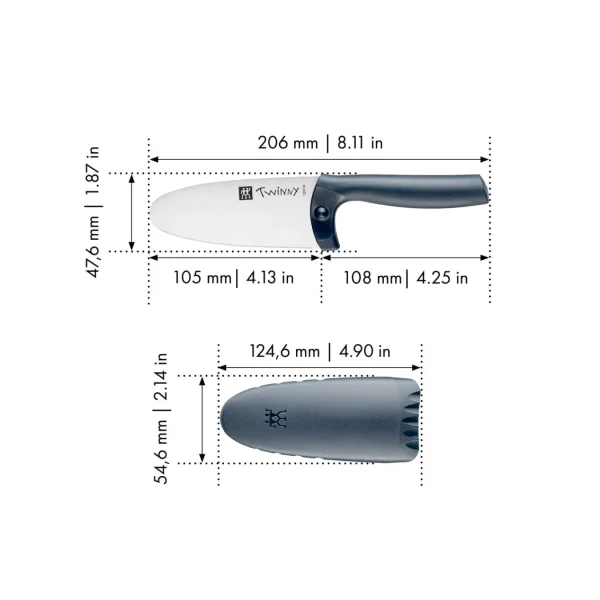 ZWILLING Kids Cutlery*4-Inch, Chef'S Knife Blue
