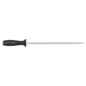 ZWILLING Knife Sharpeners*12.25 Inch, Double Cut Honing Steel With Plastic Handle Black Matte