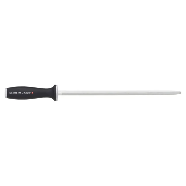 ZWILLING Knife Sharpeners*12.25 Inch, Double Cut Honing Steel With Plastic Handle Black Matte