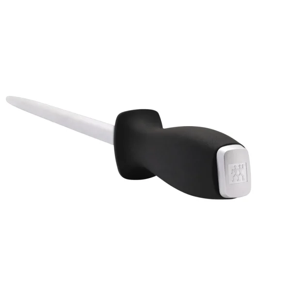 ZWILLING Knife Sharpeners*12.25 Inch, Double Cut Honing Steel With Plastic Handle Black Matte