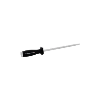 ZWILLING Knife Sharpeners*12.25 Inch, Double Cut Honing Steel With Plastic Handle Black Matte