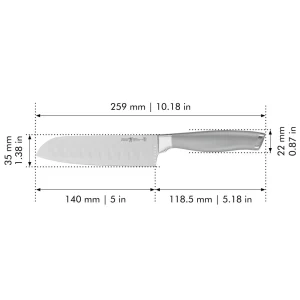 HENCKELS Santoku Knives*5-Inch, Hollow Edge Santoku Silver
