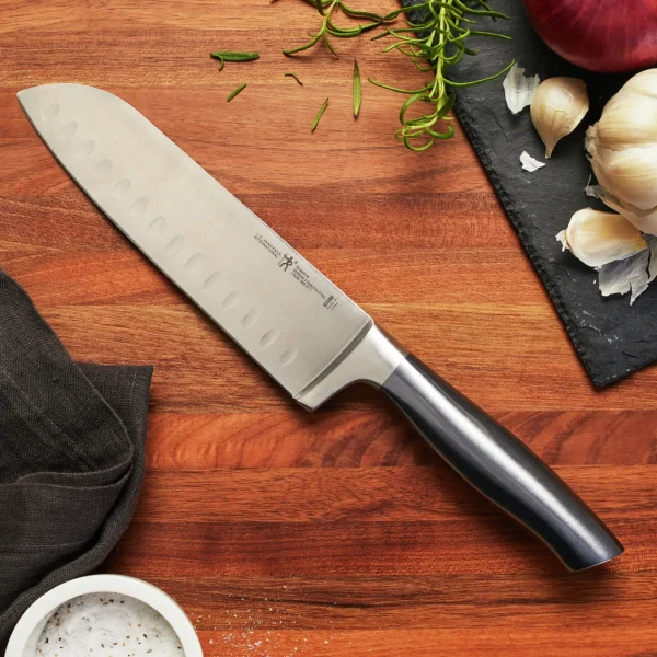 HENCKELS Santoku Knives*7-Inch, Hollow Edge Santoku Graphite Grey