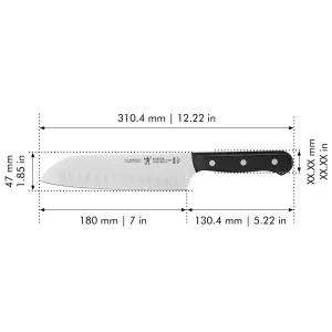 HENCKELS Santoku Knives*7-Inch, Hollow Edge Santoku Knife
