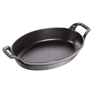 STAUB Baking Dishes*9.5-Inch, Oval, Baking Dish, Graphite Grey