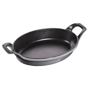 STAUB Baking Dishes*8-Inch, Oval, Gratin Baking Dish, Graphite Grey