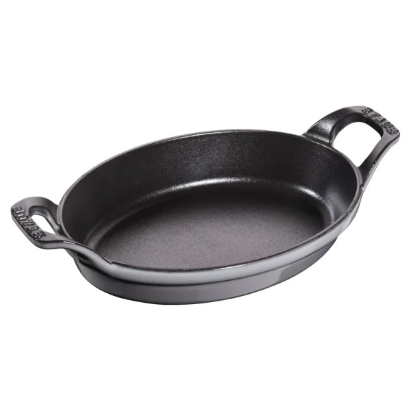 STAUB Baking Dishes*8-Inch, Oval, Gratin Baking Dish, Graphite Grey
