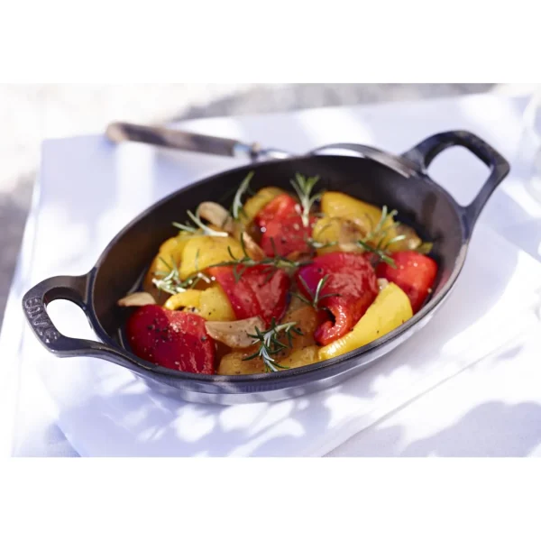 STAUB Baking Dishes*6-Inch, Oval, Mini Gratin Baking Dish, Graphite Grey
