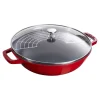STAUB Woks*12-Inch, Perfect Pan, Cherry