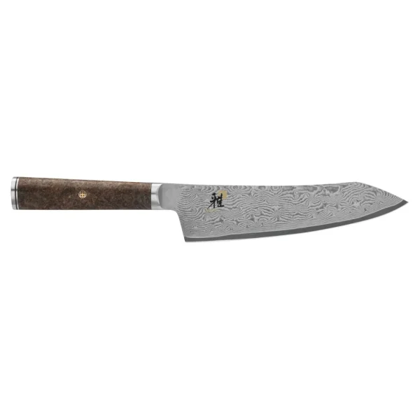 MIYABI Santoku Knives*7-Inch Rocking Santoku, Fine Edge Brown