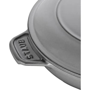 STAUB Baking Dishes*7.5-Inch, Round, Covered Baking Dish With Lid, Graphite Grey