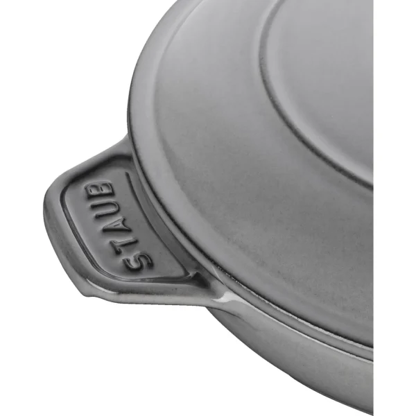 STAUB Baking Dishes*7.5-Inch, Round, Covered Baking Dish With Lid, Graphite Grey