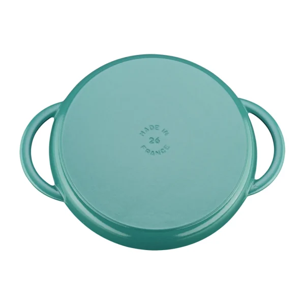 STAUB Grill Pans*10-Inch, Round Double Handle Pure Grill, Turquoise