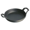 STAUB Baking Dishes*4.5-Inch, Round, Mini Gratin Baking Dish, Black Matte