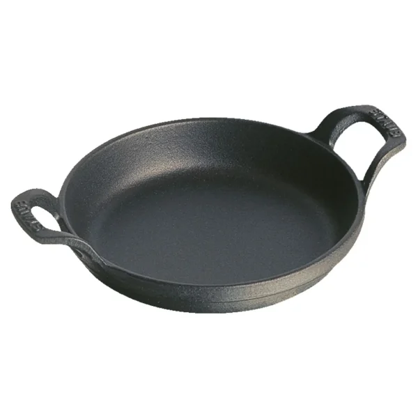 STAUB Baking Dishes*4.5-Inch, Round, Mini Gratin Baking Dish, Black Matte