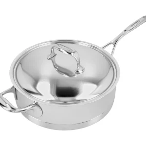 DEMEYERE Saute Pans*11-Inch Saute Pan With Helper Handle And Lid, 18/10 Stainless Steel Silver