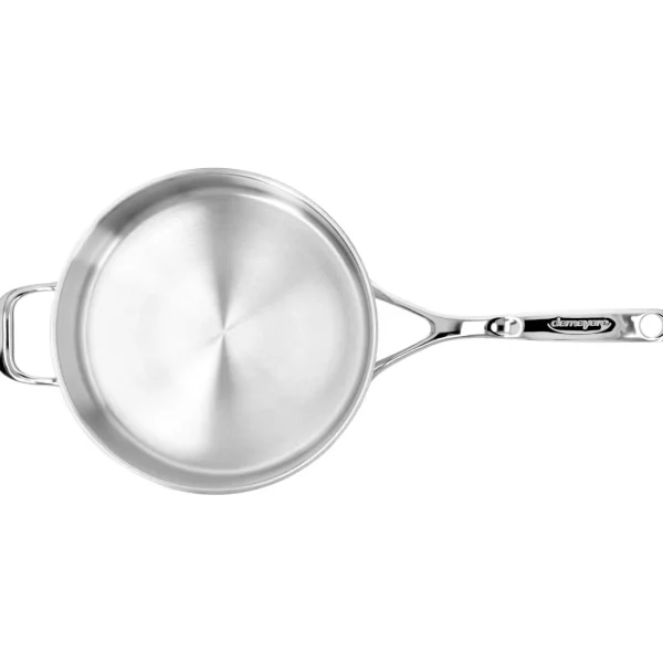 DEMEYERE Saute Pans*9.5-Inch Saute Pan With Helper Handle And Lid, 18/10 Stainless Steel Silver