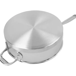 DEMEYERE Saute Pans*11-Inch Saute Pan With Helper Handle And Lid, 18/10 Stainless Steel Silver