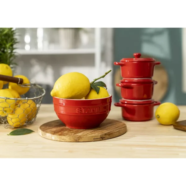 STAUB Cereal Bowls*4.5-Inch, Small Universal Bowl, Cherry