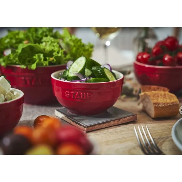 STAUB Cereal Bowls*4.5-Inch, Small Universal Bowl, Cherry