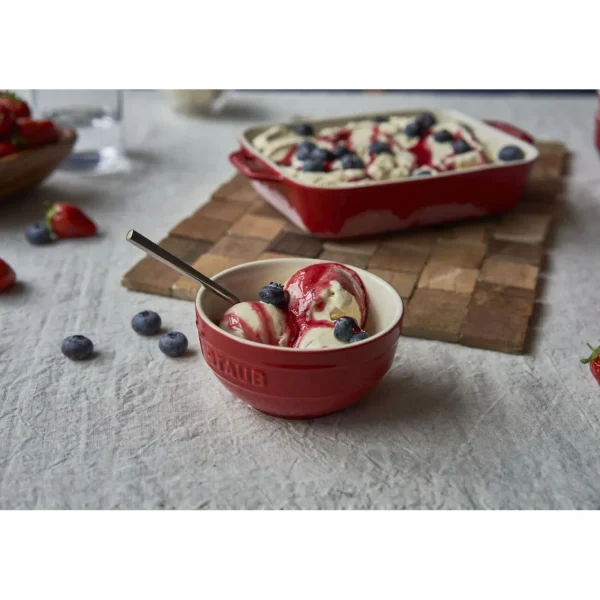 STAUB Cereal Bowls*4.5-Inch, Small Universal Bowl, Cherry
