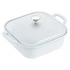 STAUB Baking Dishes*9-Inch, Square, Covered Baking Dish, White