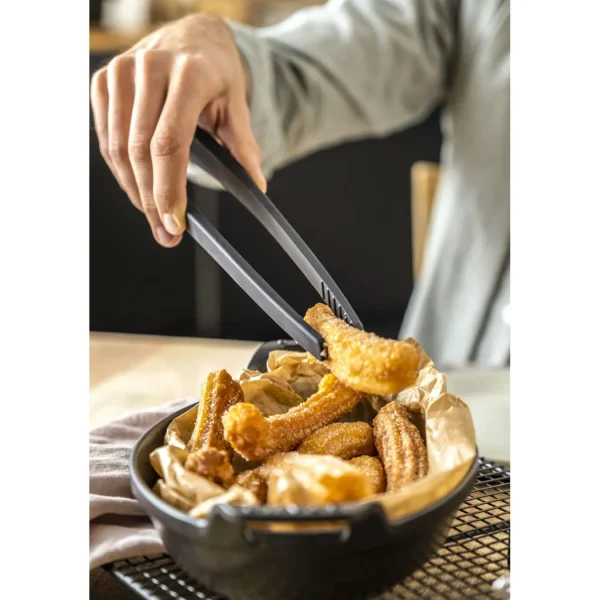 STAUB Kitchen Tongs*12.25 Inch Tongs, Silicone Black Matte