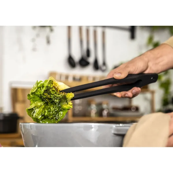 STAUB Kitchen Tongs*12.25 Inch Tongs, Silicone Black Matte