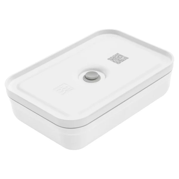ZWILLING Vaccum Lunch Boxes*L Flat Vacuum Lunch Box, Plastic, White-Grey