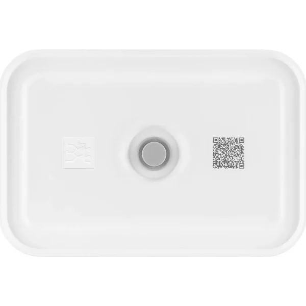 ZWILLING Vaccum Lunch Boxes*L Flat Vacuum Lunch Box, Plastic, White-Grey