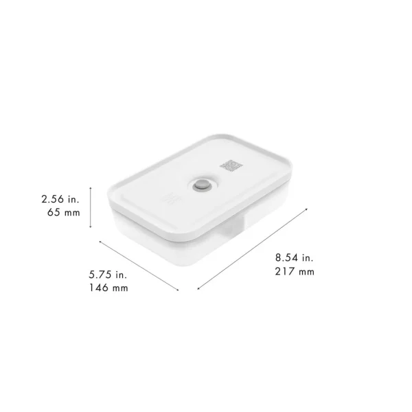 ZWILLING Vaccum Lunch Boxes*L Flat Vacuum Lunch Box, Plastic, Semitransparent-Grey