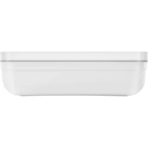 ZWILLING Vaccum Lunch Boxes*L Flat Vacuum Lunch Box, Plastic, White-Grey