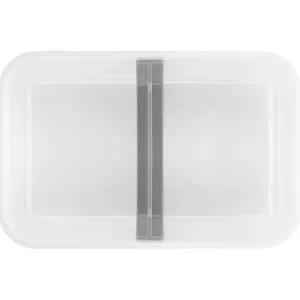 ZWILLING Vaccum Lunch Boxes*L Flat Vacuum Lunch Box, Plastic, White-Grey