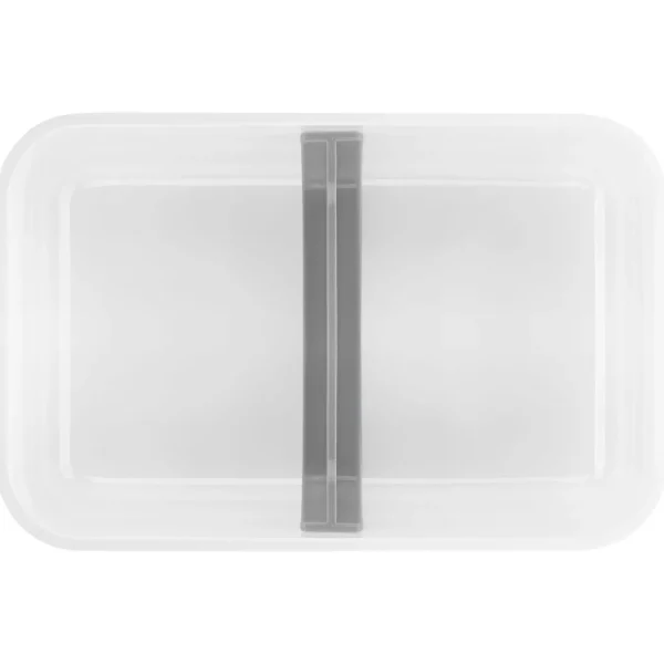 ZWILLING Vaccum Lunch Boxes*L Flat Vacuum Lunch Box, Plastic, White-Grey