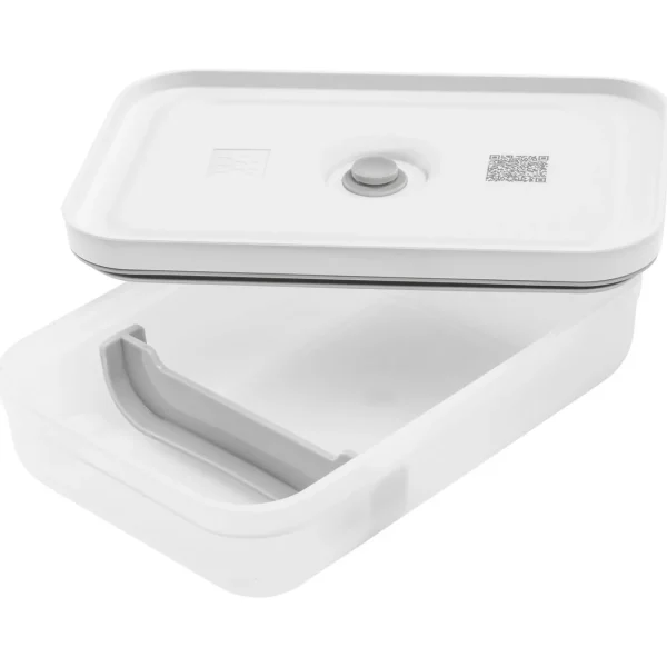 ZWILLING Vaccum Lunch Boxes*L Flat Vacuum Lunch Box, Plastic, Semitransparent-Grey