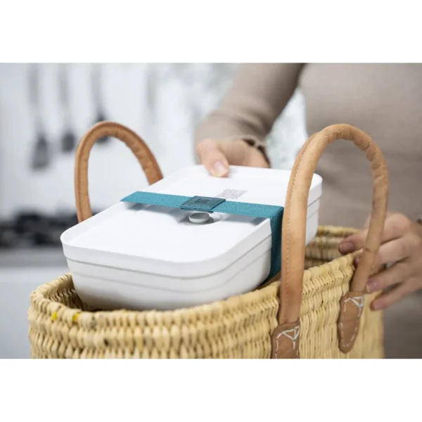 ZWILLING Vaccum Lunch Boxes*L Flat Vacuum Lunch Box, Plastic, White-Grey